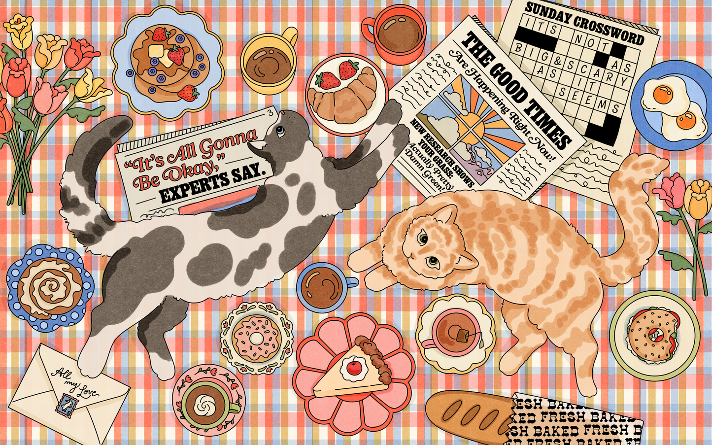 Cats At Breakfast
