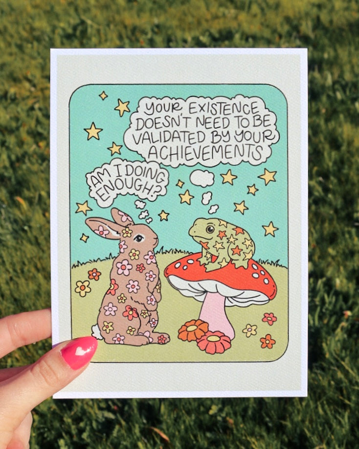 bunny & frog friends mini print