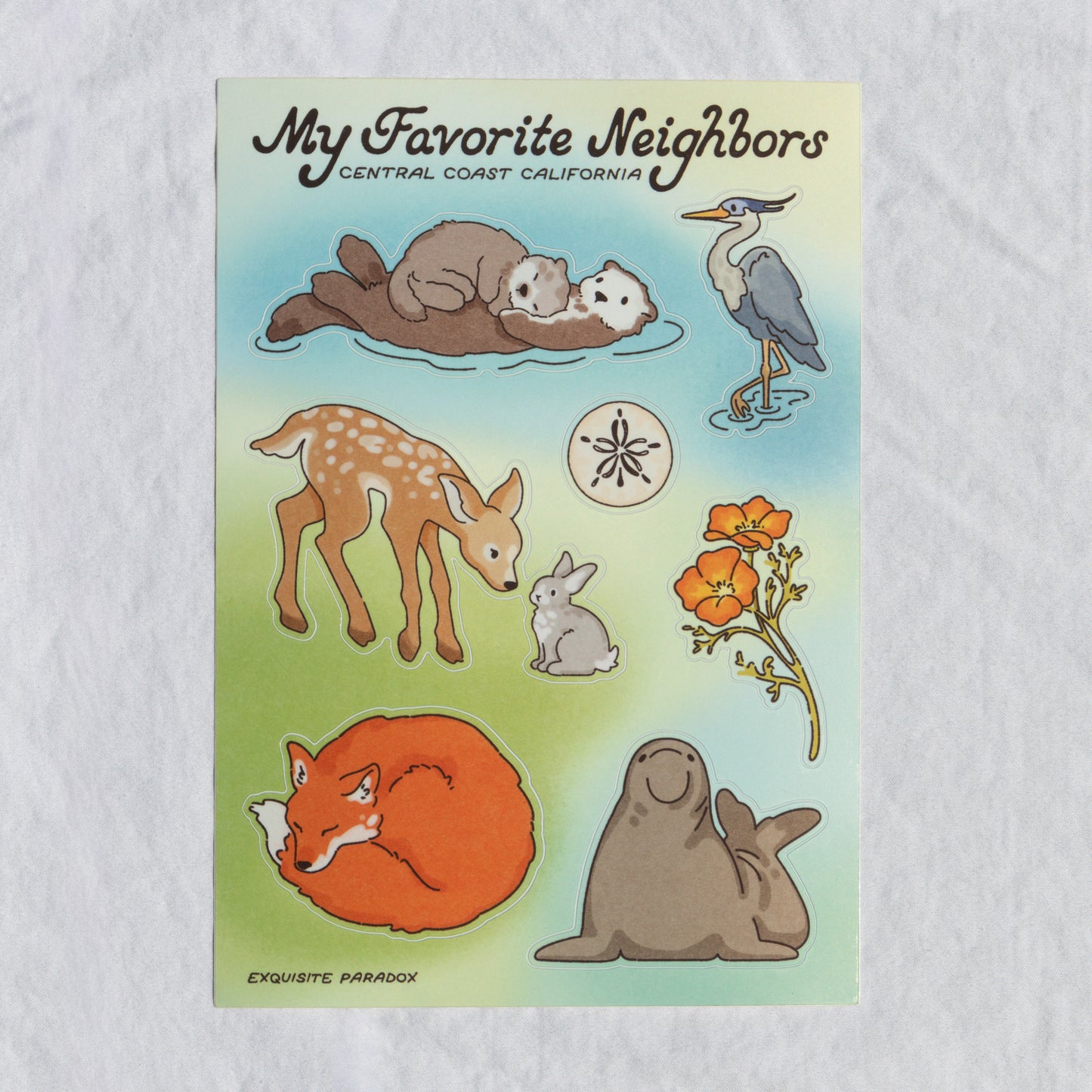 Central Coast California Wildlife Sticker Sheet